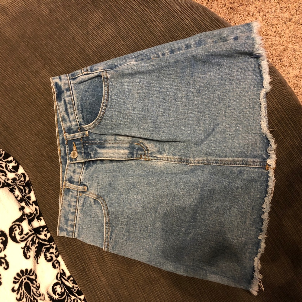 pac sun jean skirt